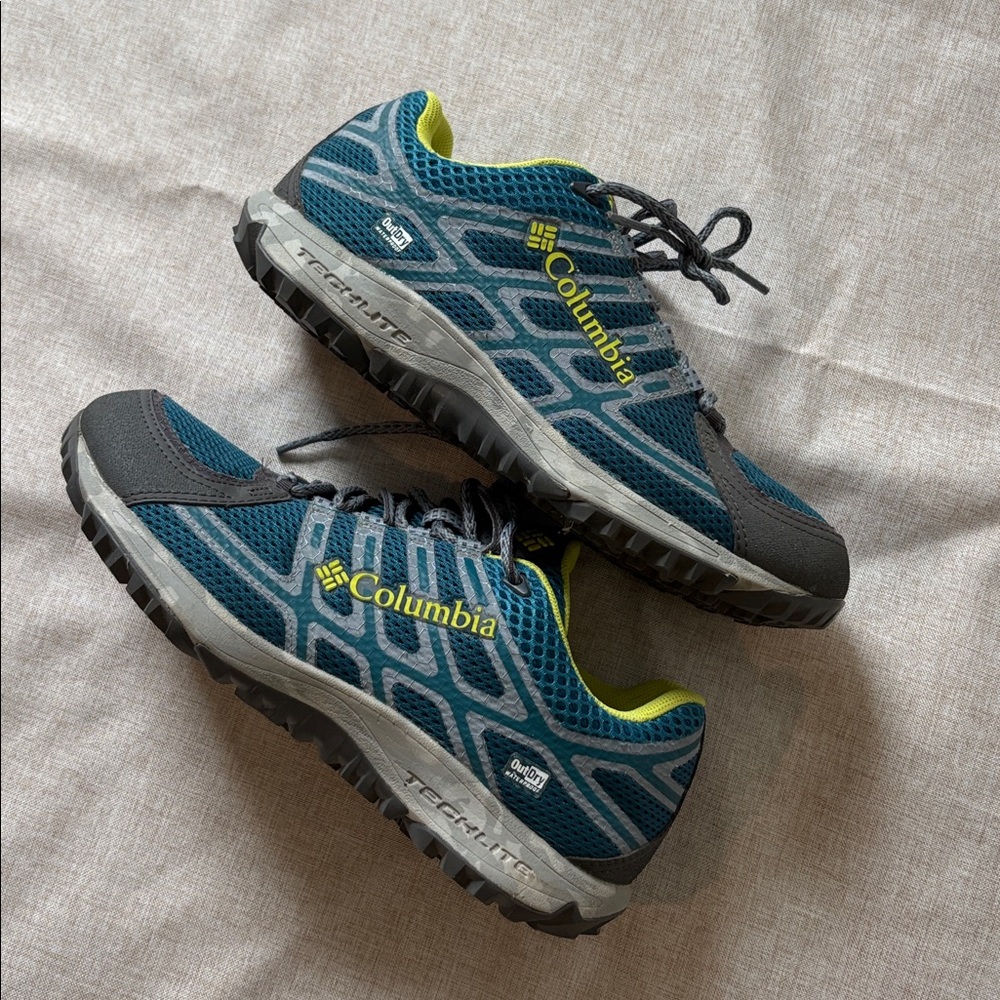 Columbia Teal and Gray Trail Shoes